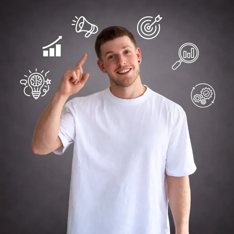 Wie funktioniert das? Bild des Inhabers, der bildlich mit Icons zeigt wie es funktioniert und was berücksichtigt werden muss.